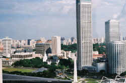 Vue arienne de Singapour